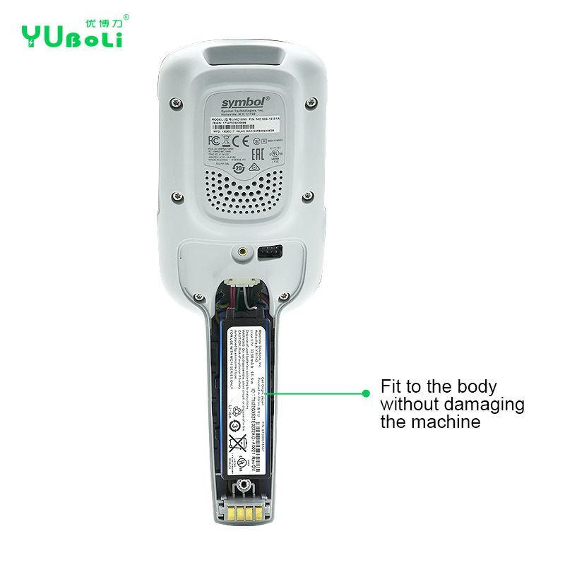 Zebra MC18 replacement battery side profile