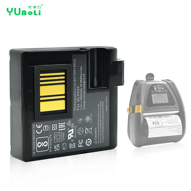 Zebra QLN420 replacement battery front view